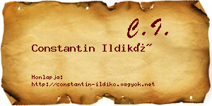 Constantin Ildikó névjegykártya